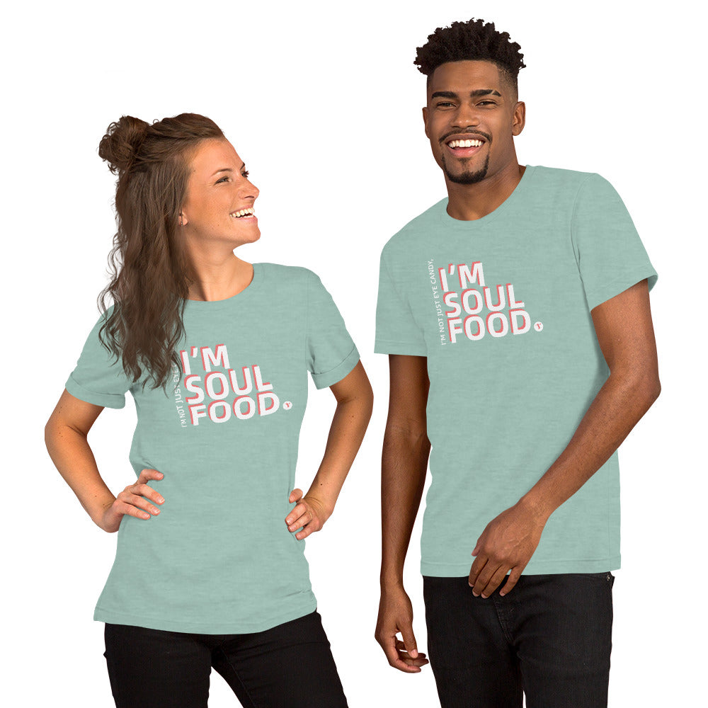 
            
                Load image into Gallery viewer, Unisex I&amp;#39;M SOUL FOOD Melon T-Shirt
            
        