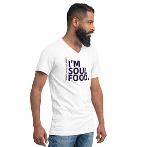 Unisex I'M SOUL FOOD Purple V-Neck T-Shirt